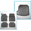 Completo di tappetini e tappetino per bagagliaio TPE per: Mazda 3 IV BP 03.2019-.... (Berlina)