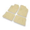 Premium tappetini auto in velluto compatibili con Renault Clio II Hatchback (1998-2012) - tappeti auto beige