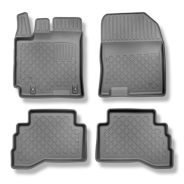 Tappetini Auto in TPE compatibili con Hyundai Kona Hybrid SUV (09.2019-....) - non per la versione elettrica - tappeti auto neri