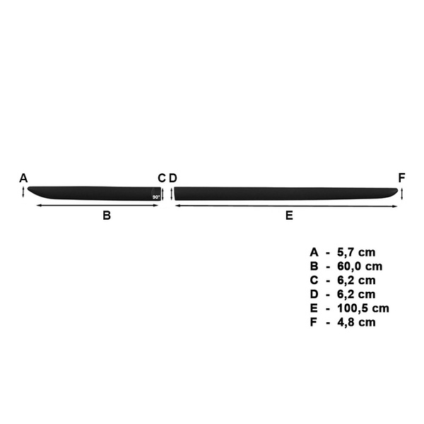 Protezioni nere laterali per auto Opel Corsa D Hatchback (5 porte) - (2006-2014)