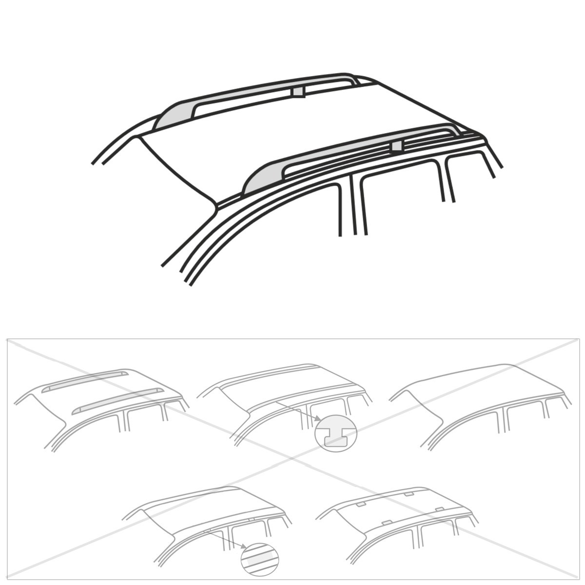 Barre portatutto in acciaio compatibili con Jeep Renegade SUV (2015-.) -  corrimano - portapacchi auto - portabagagli barre da tetto acciaio