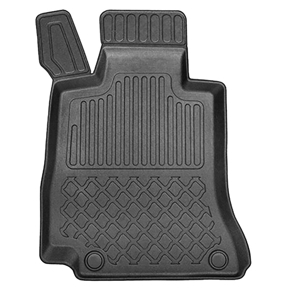 Completo di tappetini e tappetino per bagagliaio TPE per: Mercedes-Benz Classe E W213 04.2016-07.2023 (Berlina) - sedile posteriore ripiegabile; non per versione Plug-in ibrida; senza subwoofer (soundsytem Burmester)