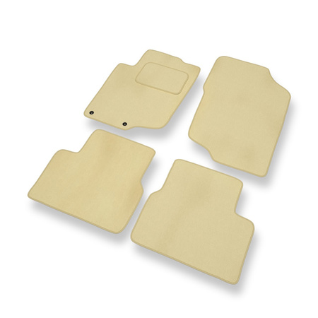 Premium tappetini auto in velluto compatibili con Peugeot 207 (2006-2012) - tappeti auto beige