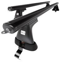 Barre portatutto in alluminio compatibili con Volkswagen Passat B6 Berlina (2004-2009) - senza punti di fissaggio di serie - portapacchi auto colore nero - portabagagli barre da tetto