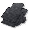 Tappetini auto in gomma compatibili con Volkswagen Golf VI Hatchback, Cabriolet, Variant (2008-2016) - tappeti gomma  - nero - 4 pz.