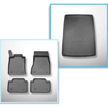 Completo di tappetini e tappetino per bagagliaio TPE per: BMW 5 G60, G90 10.2023
