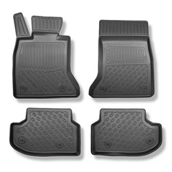 Tappetini Auto in TPE compatibili con BMW 5 F10 Berlina (2013-01.2017) - senza X-drive; distanza guide sedili anteriori (parte posteriore) 365 mm - tappeti auto neri