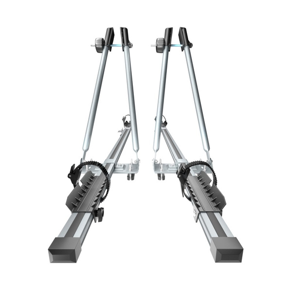 2x Portabici da tetto, Portabiciclette con barra in alluminio e chiusura a chiave - 2xM-08