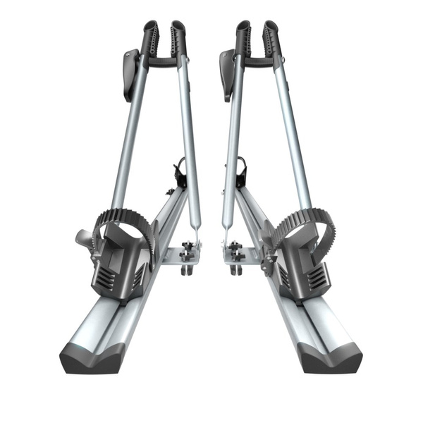 2x Portabici da tetto, Portabiciclette con barra in alluminio e chiusura a chiave - 2xM-17