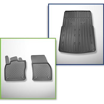 Completo di tappetini e tappetino per bagagliaio TPE per: Volkswagen Caddy V 11.