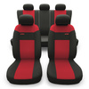 Coprisedili compatibili con Alfa Romeo 166 I, II, III (1998-2007) - fodere sedili universali - set coprisedili auto - RSL-RD
