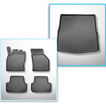 Completo di tappetini e tappetino per bagagliaio TPE per: Volkswagen Golf VII 09