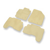 Premium tappetini auto in velluto compatibili con Toyota Yaris II Hatchback, Berlina (2005-2010) - tappeti auto beige