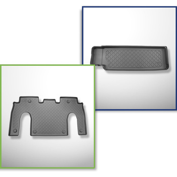 Completo di tappetini e tappetino per bagagliaio TPE per: Tesla Model X 01.2021-