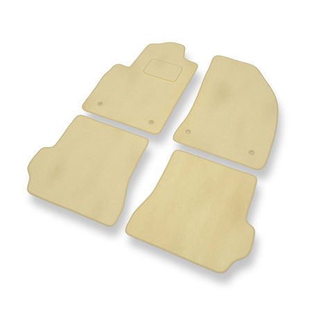 Premium tappetini auto in velluto compatibili con Mazda 2 II (2003-2007) - tappeti auto beige