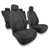 Coprisedili compatibili con Seat Toledo I, II, III, IV (1991-2019) - fodere sedili universali - set coprisedili auto - UNE-BL