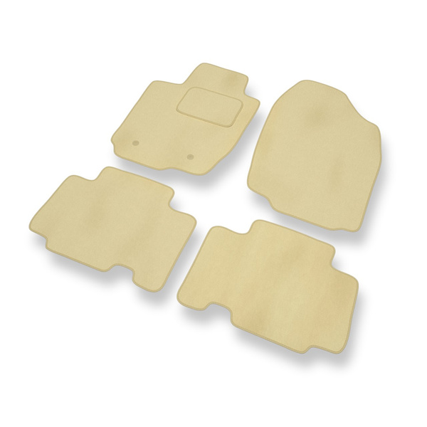 Premium tappetini auto in velluto compatibili con Toyota RAV4 III SUV (2005-2012) - tappeti auto beige