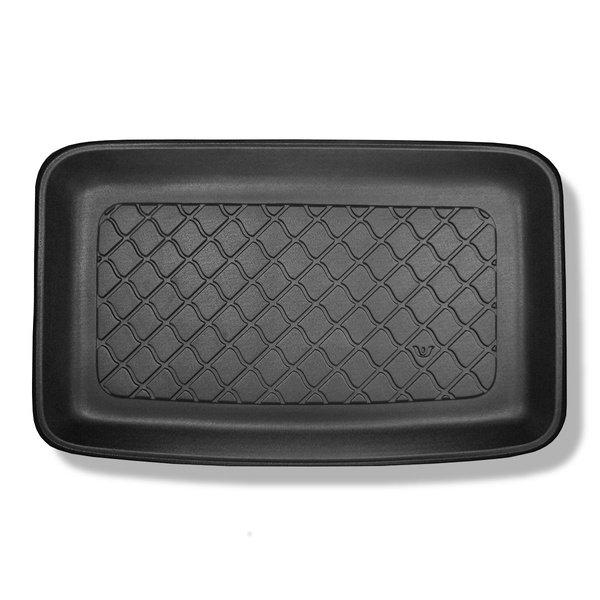 Vasca baule compatibile con Volkswagen Sharan II Van (09.2010-03.2022) - 7 posti - sedili 3a fila alzati (per lo spazio dietro la 3a fila di sedili) - tappetino per bagagliaio - tappeto bagagliaio per auto