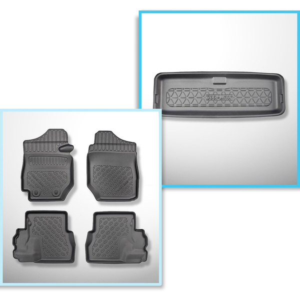Completo di tappetini e tappetino per bagagliaio TPE per: Suzuki Jimny II GJ 10.2018-2020 (SUV)