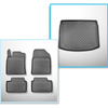 Completo di tappetini e tappetino per bagagliaio TPE per: Kia XCeed 09.2019-.... (Crossover) - bagagliaio superiore (pavimento doppio del bagagliaio nella posizione superiore); con e senza altoparlante (subwoofer); non per la versione ibrida