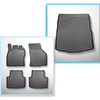 Completo di tappetini e tappetino per bagagliaio TPE per: Volkswagen Passat B8 12.2014-12.2021 (Berlina) - bagagliaio superiore; con ruota di scorta standard
