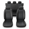 Coprisedili compatibili con Alfa Romeo Giulietta (2010-2020) - fodere sedili universali - set coprisedili auto - PRF-BL