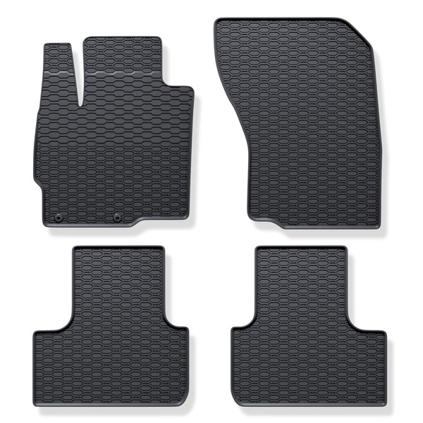 Tappetini auto in gomma compatibili con Peugeot 4008 SUV (2012-2016) - tappeti gomma - nero - 4 pz.