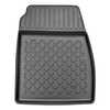 Completo di tappetini e tappetino per bagagliaio TPE per: Ford Fiesta VIII 07.2017-2023 (Hatchback) - bagagliaio inferiore; modelli senza pavimento mobile del bagagliaio; anche per la versione ibrida