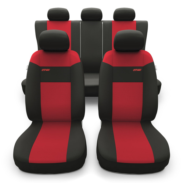 Coprisedili compatibili con Alfa Romeo 166 I, II, III (1998-2007) - fodere sedili universali - set coprisedili auto - RSL-RD