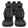 Coprisedili compatibili con Alfa Romeo 147 (2000-2010) - fodere sedili universali - set coprisedili auto - PRF-BL
