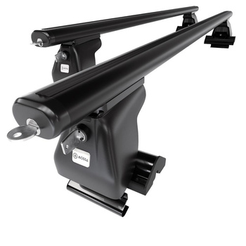 Barre portatutto in alluminio compatibili con Daewoo Musso SUV (2000-2005) - senza punti di fissaggio di serie - portapacchi auto colore nero - portabagagli barre da tetto