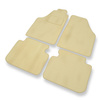 Premium tappetini auto in velluto compatibili con Fiat Idea (2003-2012) - tappeti auto beige