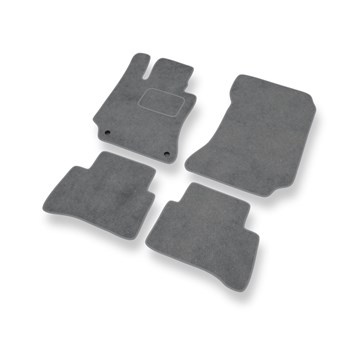 Premium tappetini auto in velluto compatibili con Mercedes-Benz Classe E W212 (2009-2016) - tappeti auto grigio