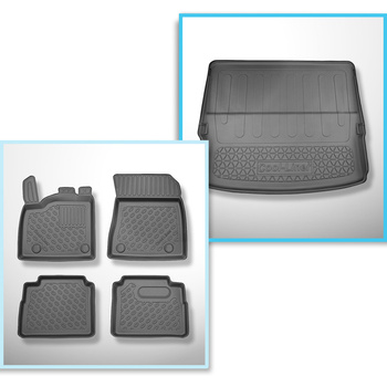 Completo di tappetini e tappetino per bagagliaio TPE per: Nissan X-Trail IV (T33