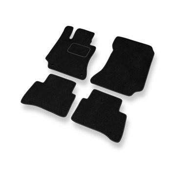 Premium tappetini auto in velluto compatibili con Mercedes-Benz Classe E W212 (2009-2016) - tappeti auto nero