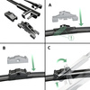 Spazzole tergicristallo anteriori compatibili con Mercedes-Benz GLK X204 SUV (06.2008-01.2014) - tergicristalli auto - lame tergilunotto - spazzole piatte