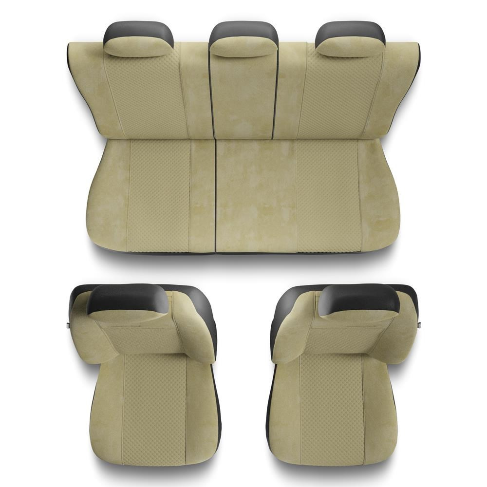 Coprisedili compatibili con Mercedes-Benz Classe C W202, W203 (1993-2008) -  fodere sedili universali - set coprisedili auto - PG-3 beige