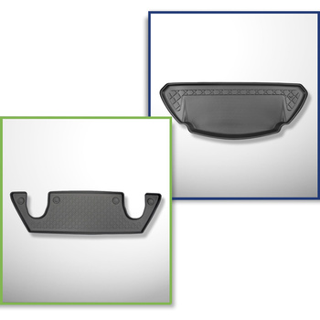 Completo di tappetini e tappetino per bagagliaio TPE per: Tesla Model X 10.2016-12.2020 (SUV)
