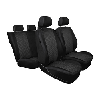 Coprisedili su misura compatibili con Skoda Rapid Liftback, Spaceback (2012-2019) - fodere sedili - set coprisedili auto - nero