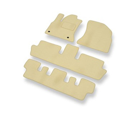 Premium tappetini auto in velluto compatibili con Citroen C4 Grand Picasso I (2006-2013) - tappeti auto beige