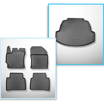 Completo di tappetini e tappetino per bagagliaio TPE per: Toyota Corolla XII E21