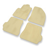 Premium tappetini auto in velluto compatibili con Ford Fiesta V Hatchback, Van (2002-2008) - tappeti auto beige