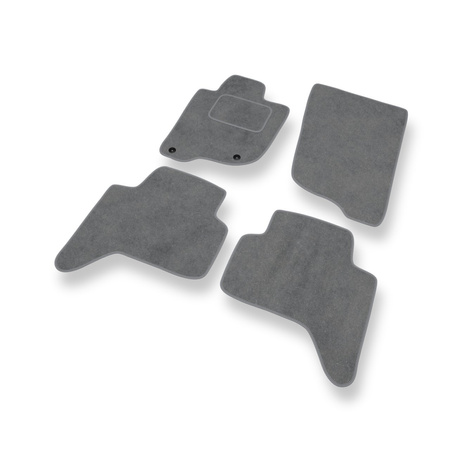 Premium tappetini auto in velluto compatibili con Mitsubishi L200 IV (2006-2015) - tappeti auto grigio