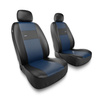 Coprisedili anteriori compatibili con Seat Leon I, II, III (1999-2019) - fodere sedili universali - set coprisedili auto - 2XL-BL