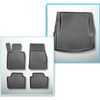 Completo di tappetini e tappetino per bagagliaio TPE PREMIUM per: BMW 3 F30 01.2012-02.2019 (Berlina) - senza X-drive