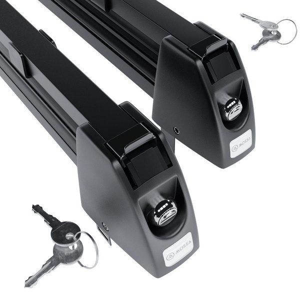 Portasci per barre portatutto - Ski rack M-7703 - nero - per 3 paia di sci o 2 tavole da snowboard