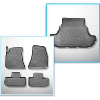 Completo di tappetini e tappetino per bagagliaio TPE per: Dodge Challenger III 2