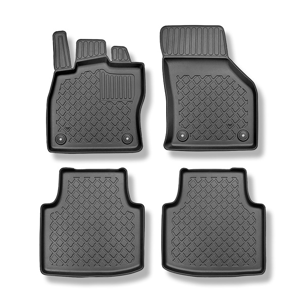 Tappetini Auto in TPE compatibili con Skoda Superb III Liftback (05.2015-....) - anche per la versione ibrida - tappeti auto neri