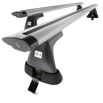 Barre portatutto in alluminio compatibili con Ford Focus IV Hatchback (2019-....) - senza punti di fissaggio di serie - portapacchi auto colore argento - portabagagli barre da tetto