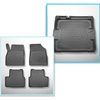 Completo di tappetini e tappetino per bagagliaio TPE PREMIUM per: Opel Astra K 11.2015-12.2021 (Hatchback) - bagagliaio inferiore; senza ruota di scorta